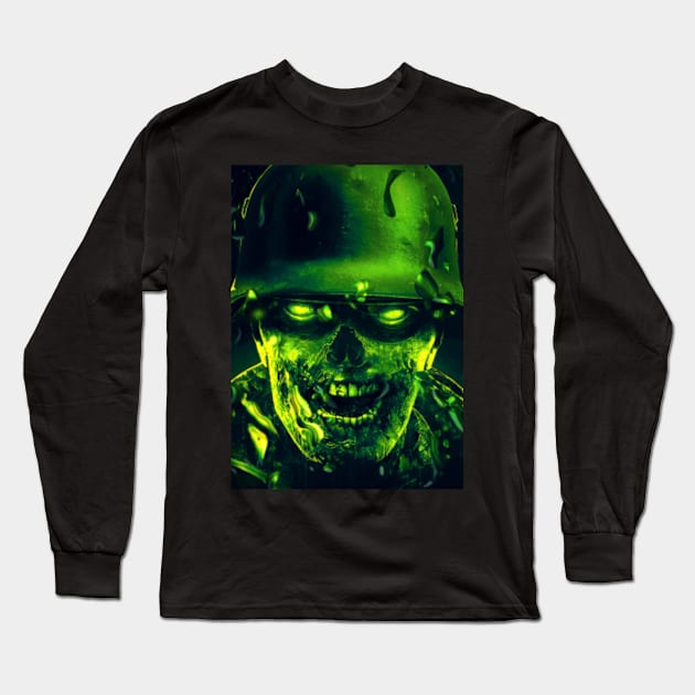 Sniper Elite Zombies Long Sleeve T-Shirt by syanart